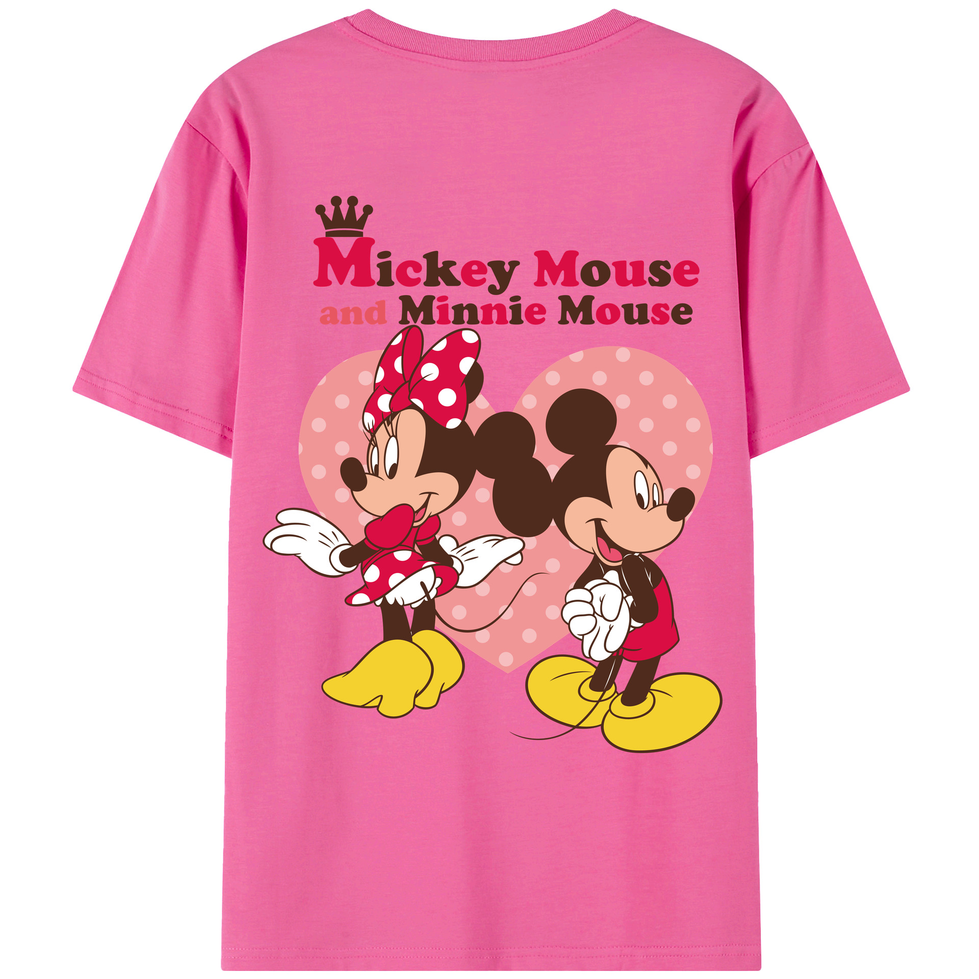 （画像用） ミッキーマウス Mickey Mouse レディース半袖Tシャツ(バックプリント)